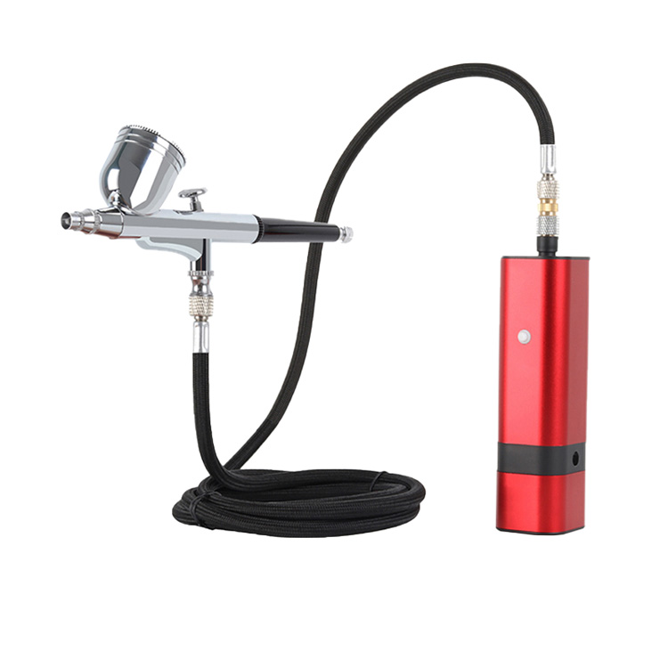 Airbrush Kit automatikoa Ekintza bikoitzeko Airbrush Pistola haririk gabekoarekin
