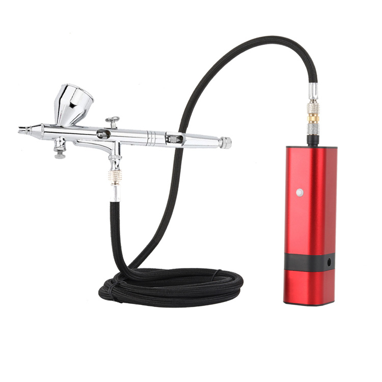 Airbrush Kit eramangarria Trigger motako Airbrush Heldulekuarekin